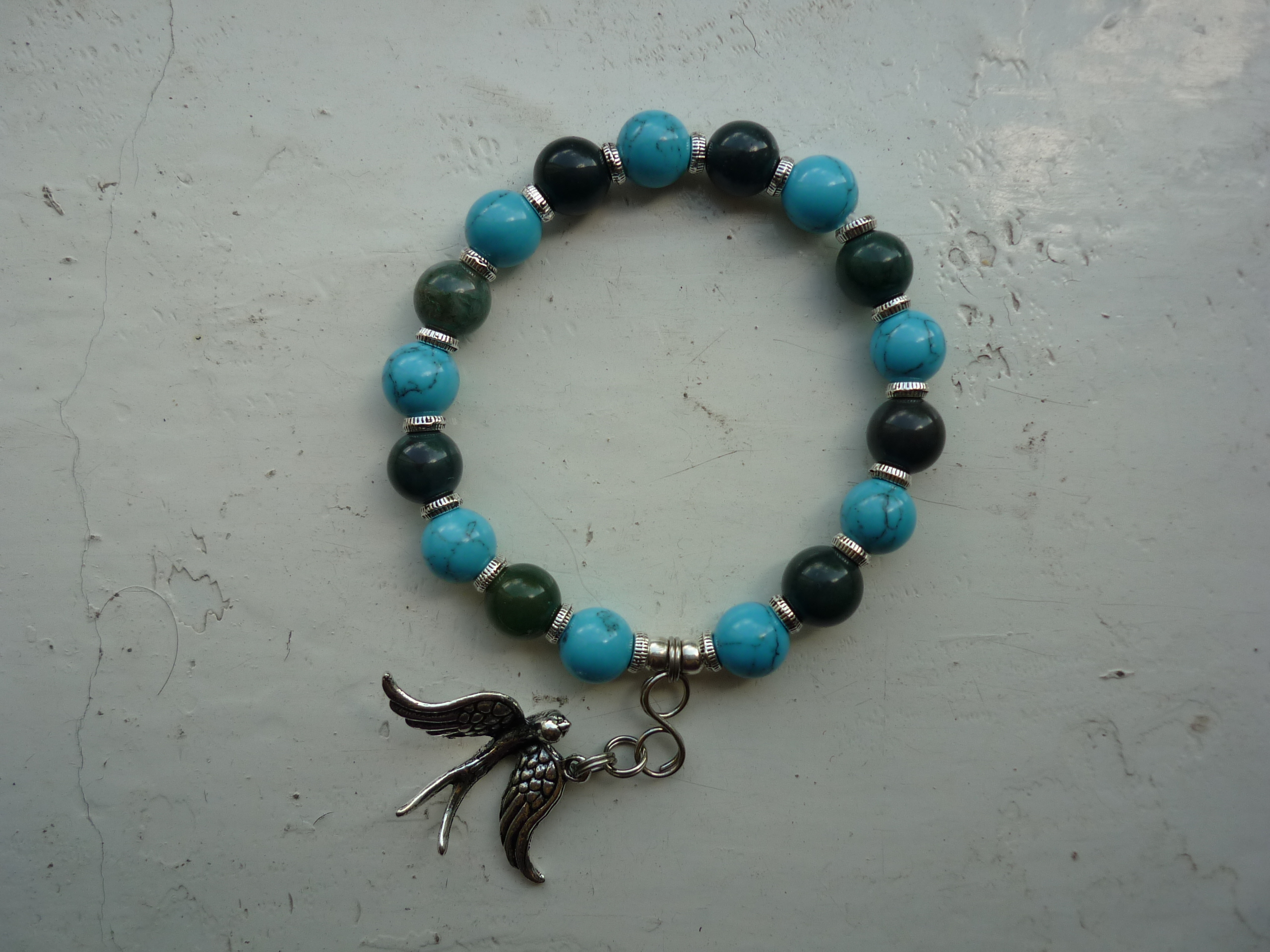 Браслет с ласточкой - «Семейное счастье»